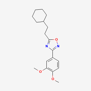 molecular formula C18H24N2O3 B5701947 5-(2-cyclohexylethyl)-3-(3,4-dimethoxyphenyl)-1,2,4-oxadiazole 