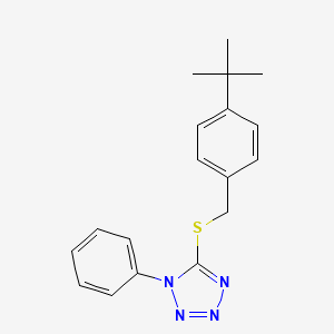 molecular formula C18H20N4S B5701973 5-[(4-tert-butylbenzyl)thio]-1-phenyl-1H-tetrazole 