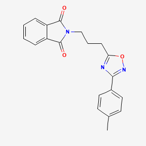 molecular formula C20H17N3O3 B5701999 2-{3-[3-(4-methylphenyl)-1,2,4-oxadiazol-5-yl]propyl}-1H-isoindole-1,3(2H)-dione 