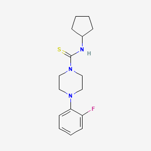 N-cyclopentyl-4-(2-fluorophenyl)-1-piperazinecarbothioamide