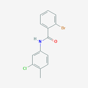 molecular formula C14H11BrClNO B5702009 2-bromo-N-(3-chloro-4-methylphenyl)benzamide 