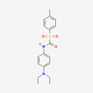 molecular formula C18H22N2O3S B5702012 N,N-diethyl-N'-{[(4-methylphenyl)sulfonyl]carbonyl}-1,4-benzenediamine 