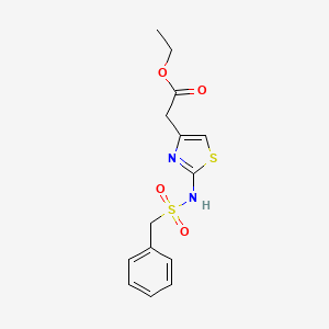 molecular formula C14H16N2O4S2 B5702018 ethyl {2-[(benzylsulfonyl)amino]-1,3-thiazol-4-yl}acetate 