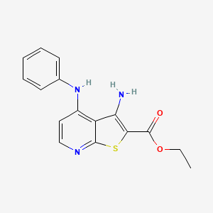 molecular formula C16H15N3O2S B5702021 ethyl 3-amino-4-anilinothieno[2,3-b]pyridine-2-carboxylate CAS No. 147992-81-2