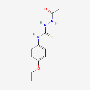 molecular formula C11H15N3O2S B5702026 2-acetyl-N-(4-ethoxyphenyl)hydrazinecarbothioamide 