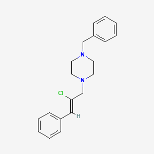 1-benzyl-4-(2-chloro-3-phenyl-2-propen-1-yl)piperazine