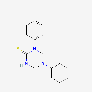 molecular formula C16H23N3S B5702063 5-cyclohexyl-1-(4-methylphenyl)-1,3,5-triazinane-2-thione 