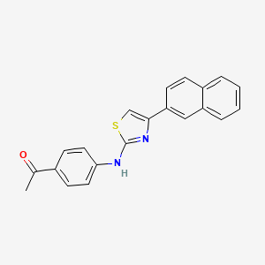 molecular formula C21H16N2OS B5702089 1-(4-{[4-(2-naphthyl)-1,3-thiazol-2-yl]amino}phenyl)ethanone 