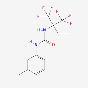 molecular formula C13H14F6N2O B5702095 N-[1,1-bis(trifluoromethyl)propyl]-N'-(3-methylphenyl)urea 
