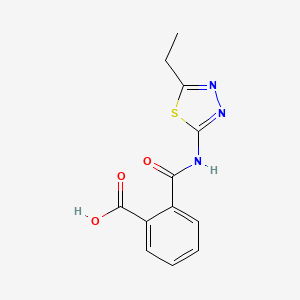 molecular formula C12H11N3O3S B5702110 2-{[(5-ethyl-1,3,4-thiadiazol-2-yl)amino]carbonyl}benzoic acid 