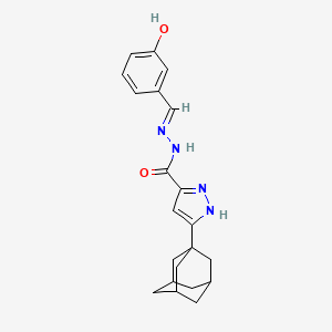 molecular formula C21H24N4O2 B5702149 3-(1-adamantyl)-N'-(3-hydroxybenzylidene)-1H-pyrazole-5-carbohydrazide 