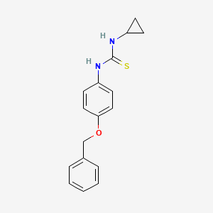 molecular formula C17H18N2OS B5702157 N-[4-(benzyloxy)phenyl]-N'-cyclopropylthiourea 