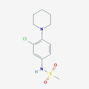 molecular formula C12H17ClN2O2S B5702168 N-[3-chloro-4-(1-piperidinyl)phenyl]methanesulfonamide 