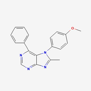 molecular formula C19H16N4O B5702176 7-(4-methoxyphenyl)-8-methyl-6-phenyl-7H-purine 
