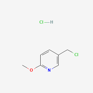 molecular formula C7H9Cl2NO B570219 5-(Chloromethyl)-2-methoxypyridine hydrochloride CAS No. 120276-36-0
