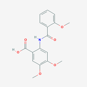 molecular formula C17H17NO6 B5702215 4,5-dimethoxy-2-[(2-methoxybenzoyl)amino]benzoic acid 