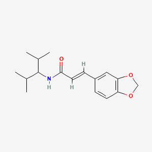 molecular formula C17H23NO3 B5702246 3-(1,3-benzodioxol-5-yl)-N-(1-isopropyl-2-methylpropyl)acrylamide 