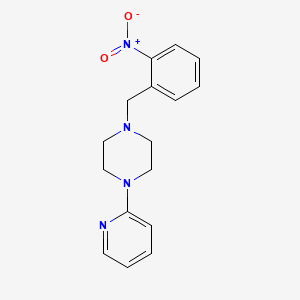 molecular formula C16H18N4O2 B5702270 1-(2-nitrobenzyl)-4-(2-pyridinyl)piperazine 