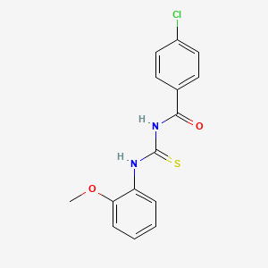 molecular formula C15H13ClN2O2S B5702276 4-chloro-N-{[(2-methoxyphenyl)amino]carbonothioyl}benzamide 