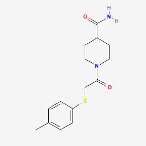 1-{[(4-methylphenyl)thio]acetyl}-4-piperidinecarboxamide