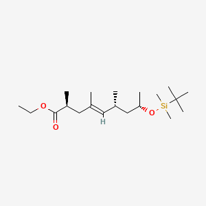 molecular formula C20H40O3Si B570229 Ethyl (E,2S,6R,8S)-8-[tert-butyl(dimethyl)silyl]oxy-2,4,6-trimethylnon-4-enoate CAS No. 119433-08-8
