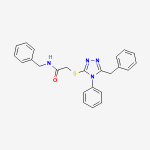 molecular formula C24H22N4OS B5702317 N-benzyl-2-[(5-benzyl-4-phenyl-4H-1,2,4-triazol-3-yl)thio]acetamide 