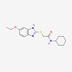 molecular formula C17H23N3O2S B5702322 N-cyclohexyl-2-[(5-ethoxy-1H-benzimidazol-2-yl)thio]acetamide 