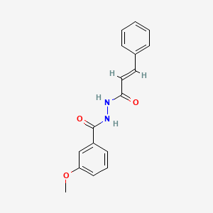 molecular formula C17H16N2O3 B5702341 N'-cinnamoyl-3-methoxybenzohydrazide 
