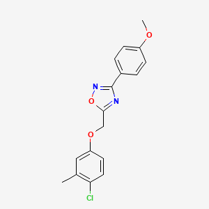 molecular formula C17H15ClN2O3 B5702349 5-[(4-chloro-3-methylphenoxy)methyl]-3-(4-methoxyphenyl)-1,2,4-oxadiazole 
