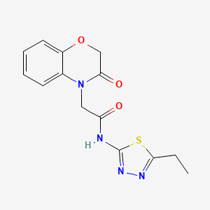 molecular formula C14H14N4O3S B5702358 N-(5-ethyl-1,3,4-thiadiazol-2-yl)-2-(3-oxo-2,3-dihydro-4H-1,4-benzoxazin-4-yl)acetamide 