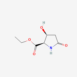molecular formula C7H11NO4 B570236 (2R,3S)-Ethyl 3-hydroxy-5-oxopyrrolidine-2-carboxylate CAS No. 124618-50-4