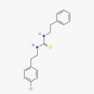 molecular formula C17H19ClN2S B5702368 N-[2-(4-chlorophenyl)ethyl]-N'-(2-phenylethyl)thiourea 