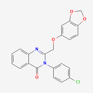 molecular formula C22H15ClN2O4 B5702405 2-[(1,3-benzodioxol-5-yloxy)methyl]-3-(4-chlorophenyl)quinazolin-4(3H)-one 