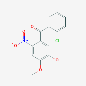 molecular formula C15H12ClNO5 B5702439 (2-chlorophenyl)(4,5-dimethoxy-2-nitrophenyl)methanone 