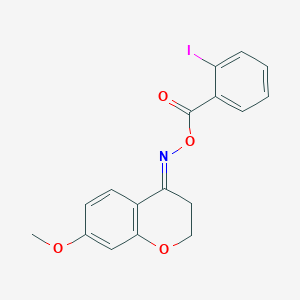 7-methoxy-2,3-dihydro-4H-chromen-4-one O-(2-iodobenzoyl)oxime
