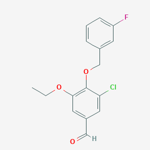 molecular formula C16H14ClFO3 B5702475 3-chloro-5-ethoxy-4-[(3-fluorobenzyl)oxy]benzaldehyde 