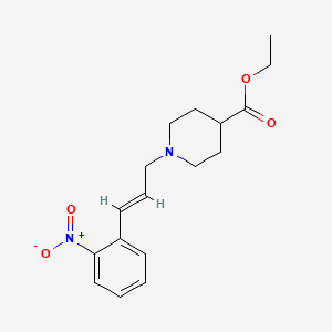molecular formula C17H22N2O4 B5702484 ethyl 1-[3-(2-nitrophenyl)-2-propen-1-yl]-4-piperidinecarboxylate 