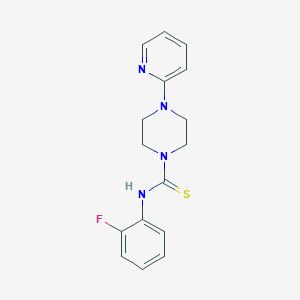 molecular formula C16H17FN4S B5702489 N-(2-fluorophenyl)-4-(2-pyridinyl)-1-piperazinecarbothioamide 