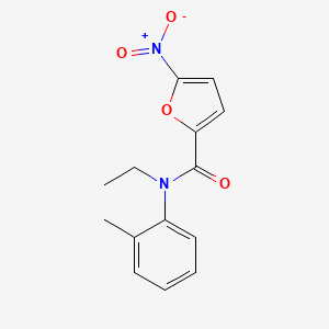 molecular formula C14H14N2O4 B5702509 N-ethyl-N-(2-methylphenyl)-5-nitro-2-furamide 