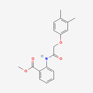molecular formula C18H19NO4 B5702533 methyl 2-{[(3,4-dimethylphenoxy)acetyl]amino}benzoate 