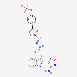 molecular formula C23H16F3N7O4 B5702556 2-[2-(4-amino-1,2,5-oxadiazol-3-yl)-1H-benzimidazol-1-yl]-N'-({5-[4-(trifluoromethoxy)phenyl]-2-furyl}methylene)acetohydrazide 