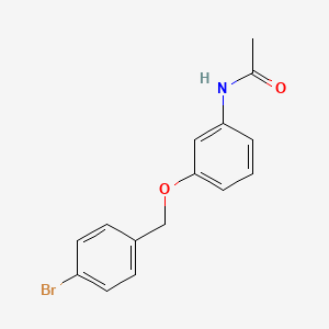 molecular formula C15H14BrNO2 B5702562 N-{3-[(4-bromobenzyl)oxy]phenyl}acetamide 