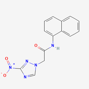 molecular formula C14H11N5O3 B5702573 N-1-naphthyl-2-(3-nitro-1H-1,2,4-triazol-1-yl)acetamide 