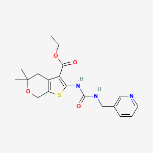 ethyl 5,5-dimethyl-2-({[(3-pyridinylmethyl)amino]carbonyl}amino)-4,7-dihydro-5H-thieno[2,3-c]pyran-3-carboxylate