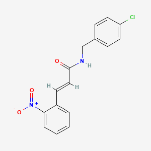 molecular formula C16H13ClN2O3 B5702591 N-(4-chlorobenzyl)-3-(2-nitrophenyl)acrylamide 
