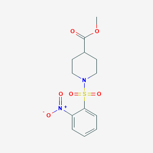 molecular formula C13H16N2O6S B5702605 methyl 1-[(2-nitrophenyl)sulfonyl]-4-piperidinecarboxylate 