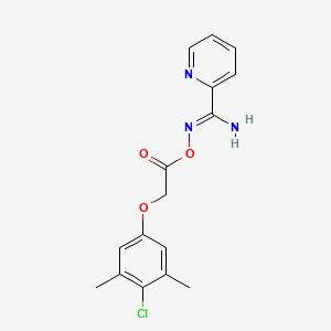 molecular formula C16H16ClN3O3 B5702607 N'-{[2-(4-chloro-3,5-dimethylphenoxy)acetyl]oxy}-2-pyridinecarboximidamide 
