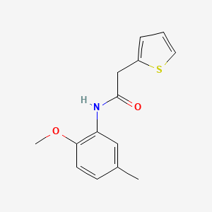molecular formula C14H15NO2S B5702612 N-(2-methoxy-5-methylphenyl)-2-(2-thienyl)acetamide 