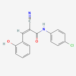 molecular formula C16H11ClN2O2 B5702629 N-(4-chlorophenyl)-2-cyano-3-(2-hydroxyphenyl)acrylamide 