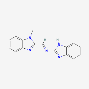 molecular formula C16H13N5 B5702642 N-[(1-methyl-1H-benzimidazol-2-yl)methylene]-1H-benzimidazol-2-amine 